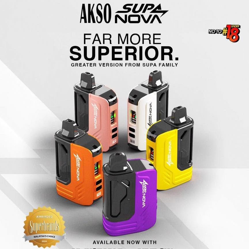 480502340_987244963469371_6622945488516571285_n Akso Supa Pro Nova 12000 Puffs Vape Singapore - Smart screen disposable vaporizer with 12k puffs, fast delivery, and intense flavors like Blackcurrant Yacult and Rootbeer.