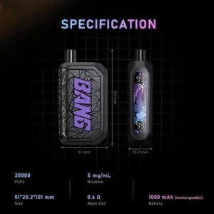 Original Beco Bang Shisha 20000 Puffs disposable vape pod with rechargeable 850mAh battery - Singapore ready stock