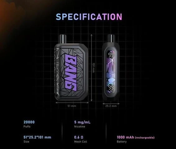 BECO_BANG_SHISHA Original Beco Bang Shisha 20000 Puffs disposable vape pod with rechargeable 850mAh battery - Singapore ready stock