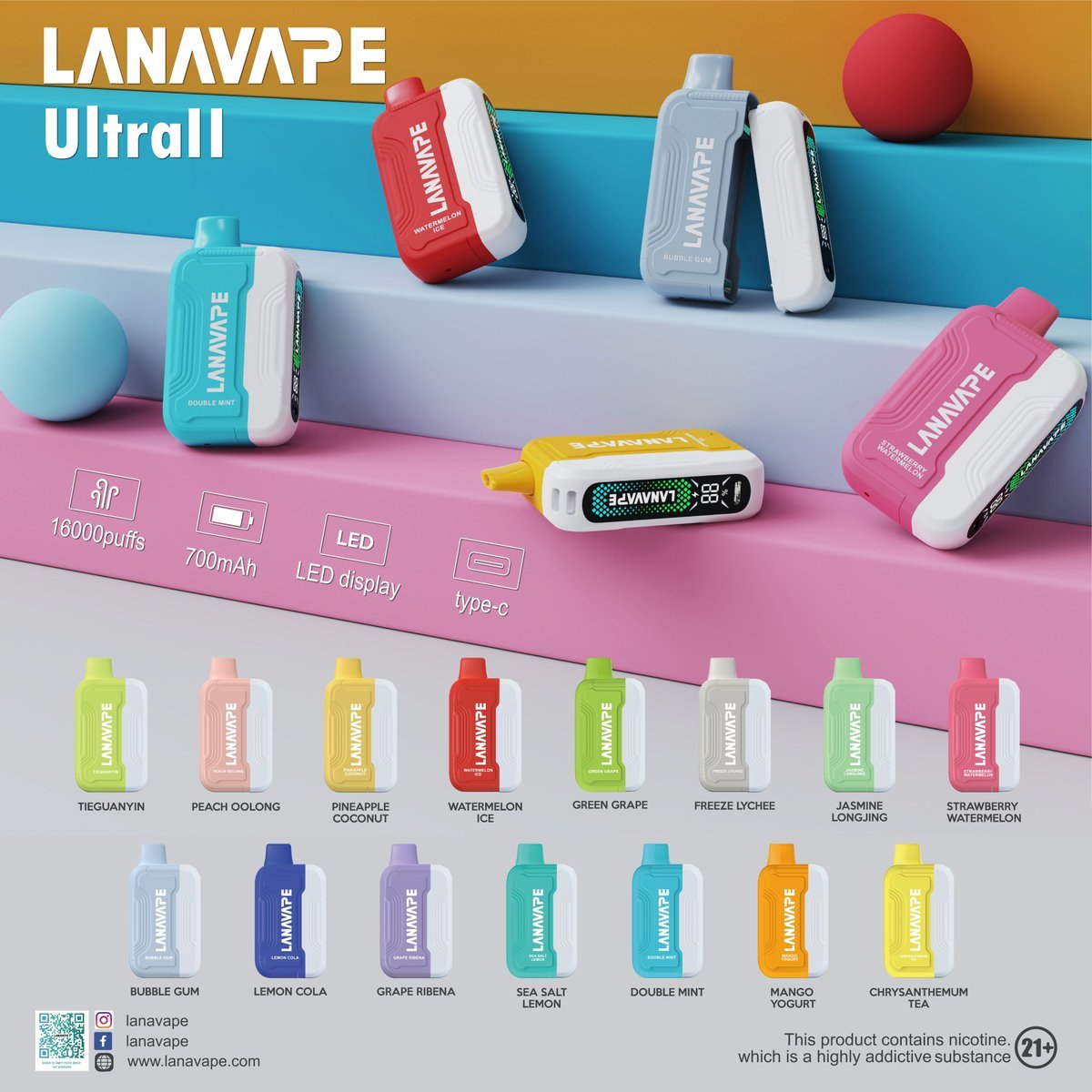 GvD2WwcWoAAM9Bo Authentic Lana Ultra 2 16000 Puffs disposable pod vape ready stock in Singapore