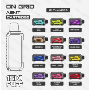Ongrid ASMT 15000 Puffs Dual Mesh Rechargeable Vape Flavours - SG Vape Same Day Delivery
