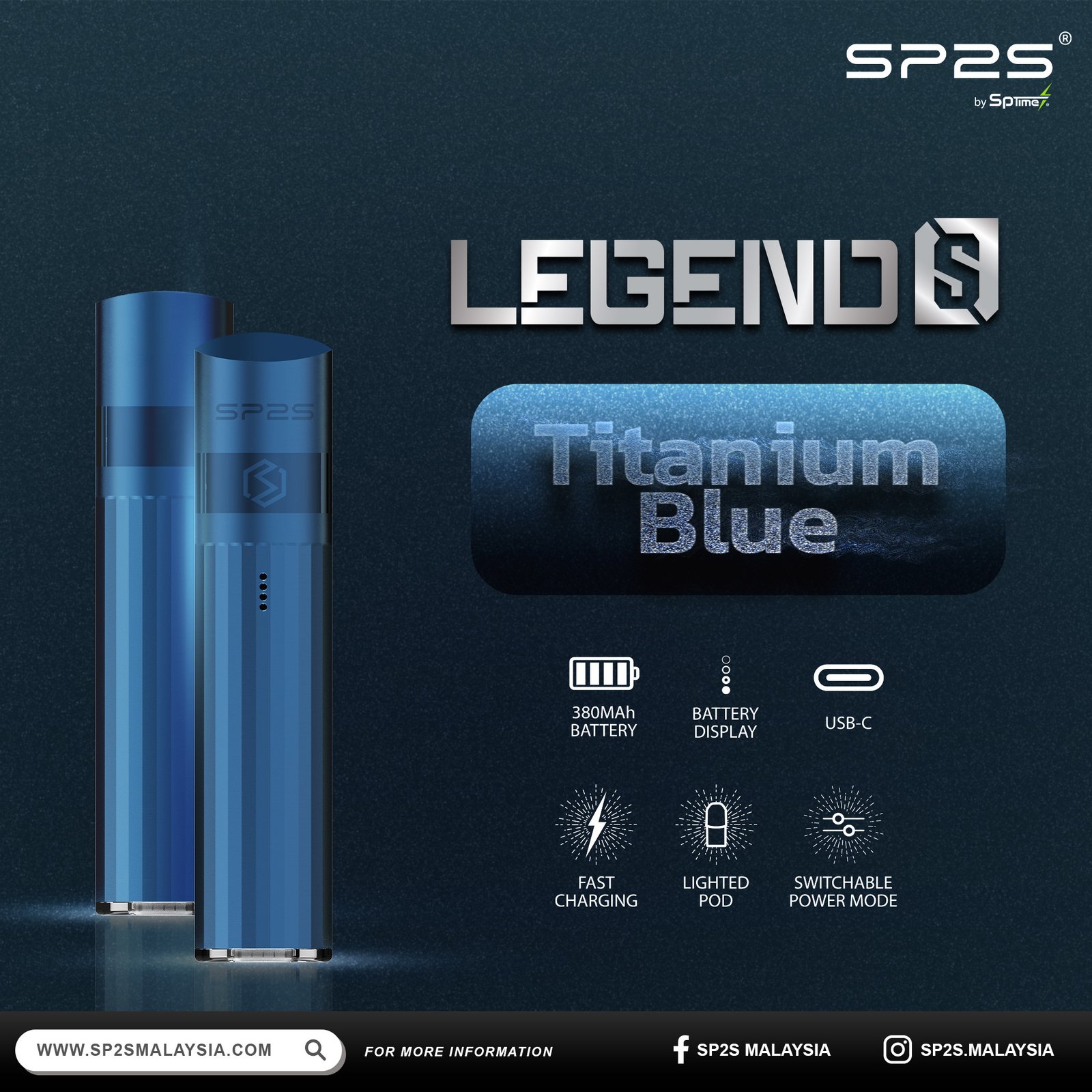 Titanium-Blue_WithoutPod Sp2 Legend S Device - Image 6