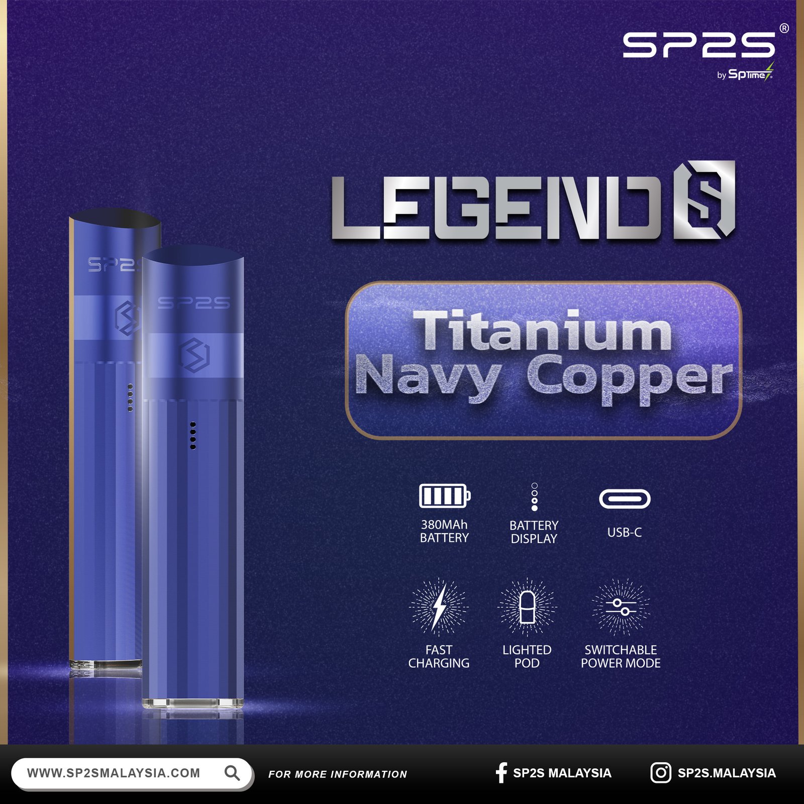 Titanium-Copper-Navy_WithoutPod Sp2 Legend S Device - Image 8