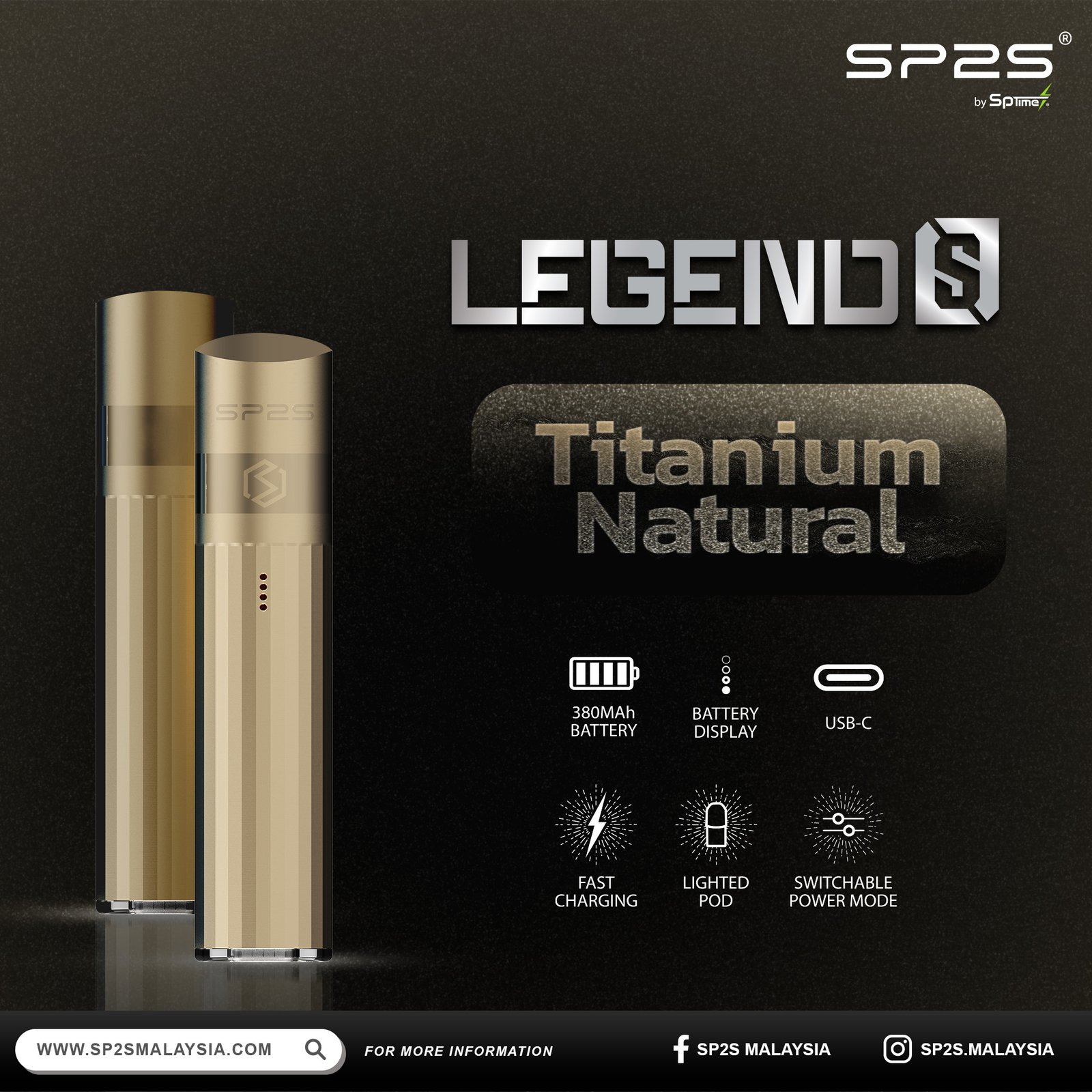 Titanium-Natural_WithoutPod Sp2 Legend S Device - Image 2