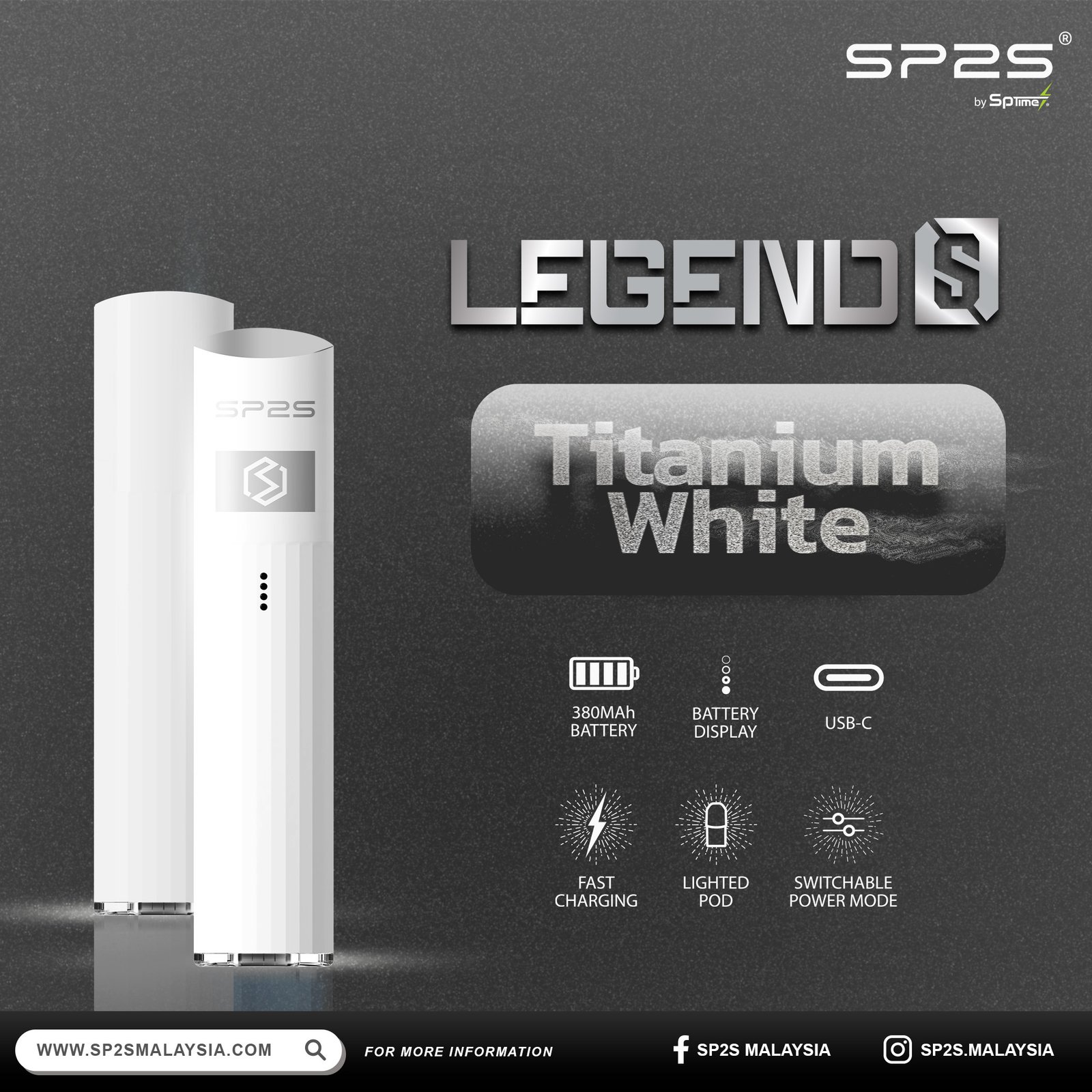 Titanium-White_WithoutPod Sp2 Legend S Device - Image 5