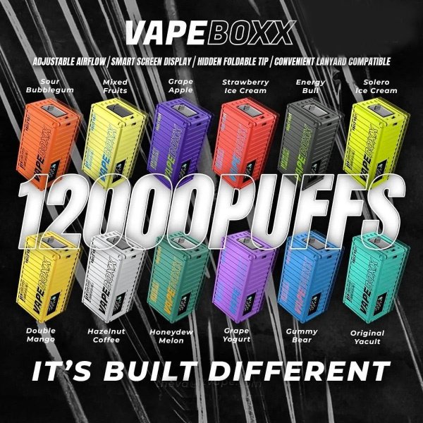 b5942001424914e5ae04781370188de1 Vapeboxx 12000 Puffs Disposable Pod Device with LED Indicator - Fast Singapore Delivery