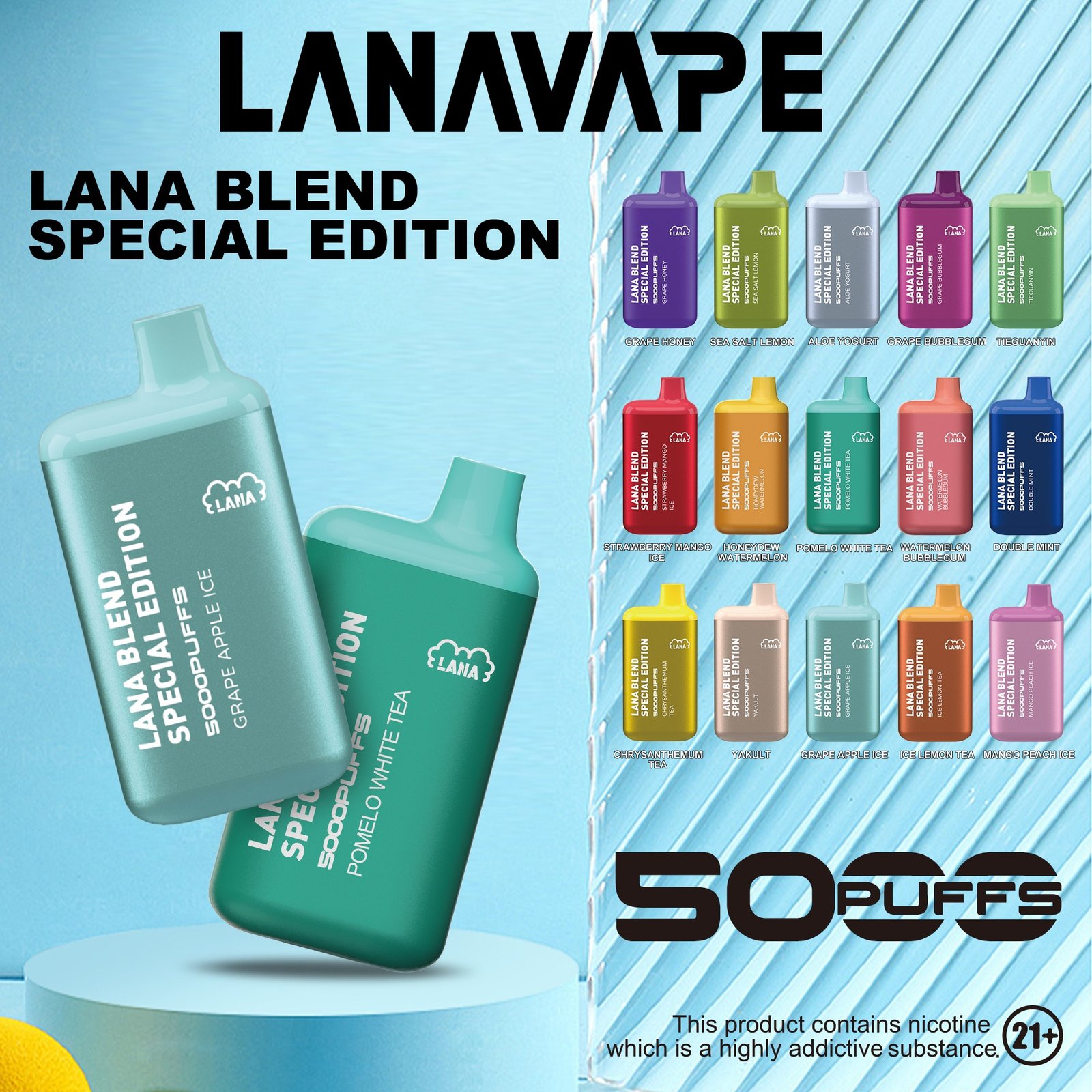 dabe3b2dbabc928732bdd1b0f9c6f319 (2) Lana Bar 5000 Puffs Disposable Pod SG Ready Stock with Fast Delivery