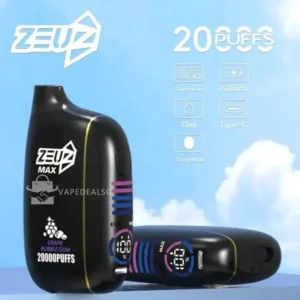 Zeuz Max 20000 Puffs Disposable Vape with Smart LED Screen - Authentic Singapore Vape Delivery