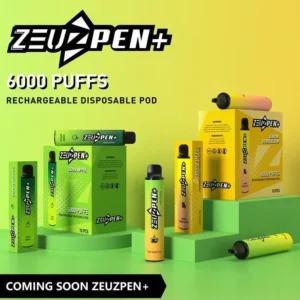 Zeuz Pen Plus 6000 Puffs Rechargeable Disposable Pod - Authentic SG Vape Delivery